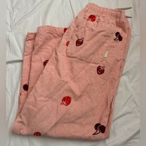 Pink Urban Outfitters Cherry& Strawberry Corduroy